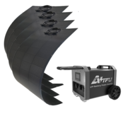 Portable 3.84kWh Power with 4-*200W semi-flexible Solar