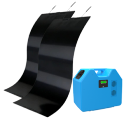 Portable 2kWh Power with 2*100W Flexible Solar Panel