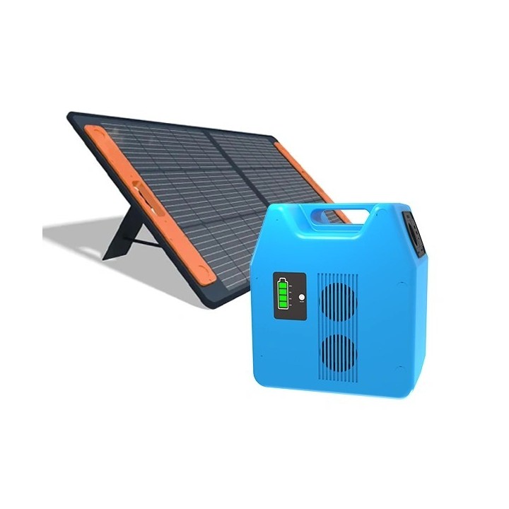 Portable 1kWh Power with 100W Foldable Solar