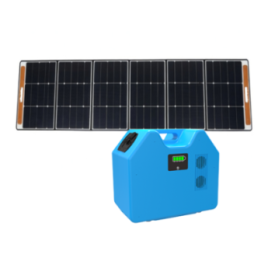 Portable 2kWh Power with 300W Foldable Solar